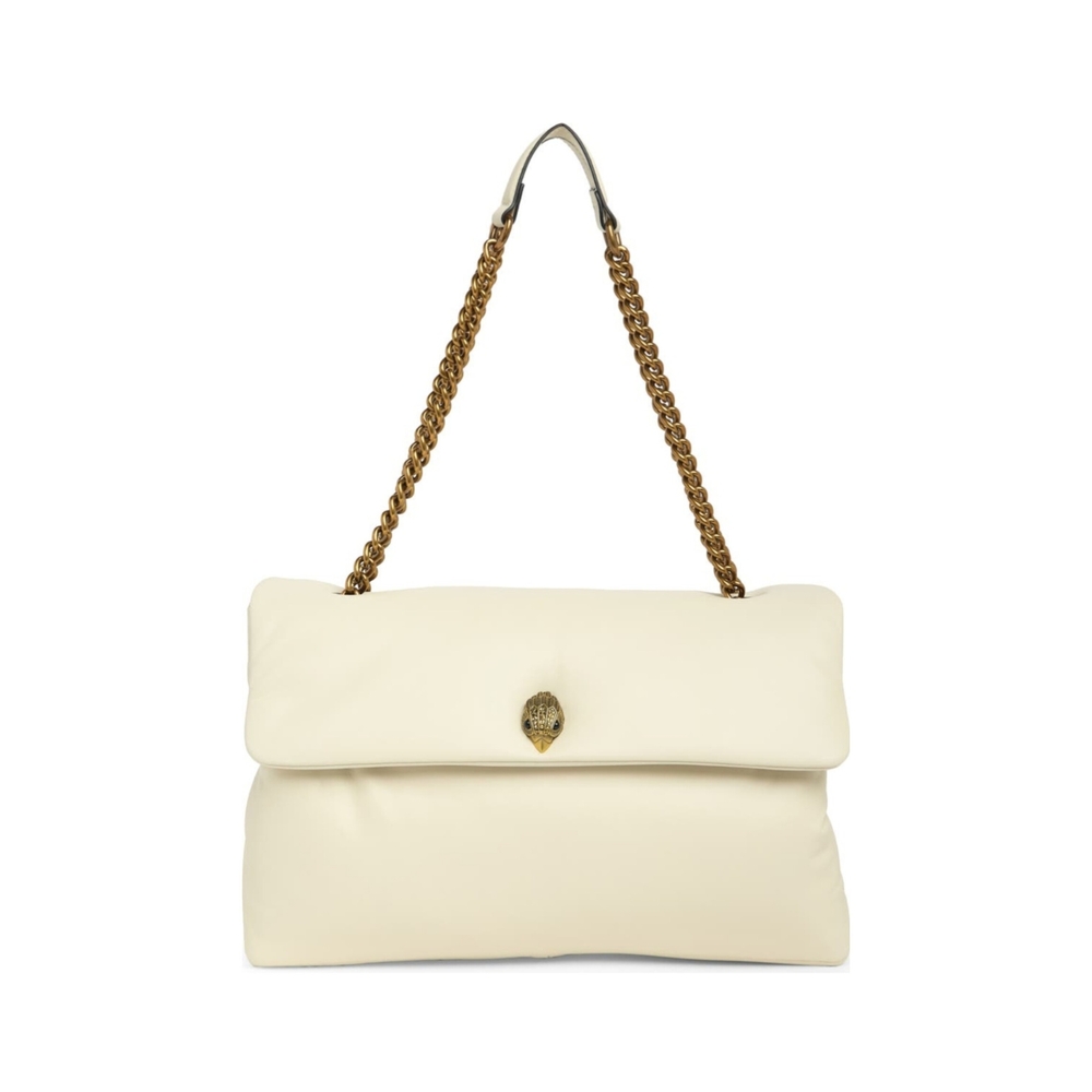 Kurt Geiger London XXL Kew LeatherEagle Chain Shoulder Bag Bone Oversized Luxury